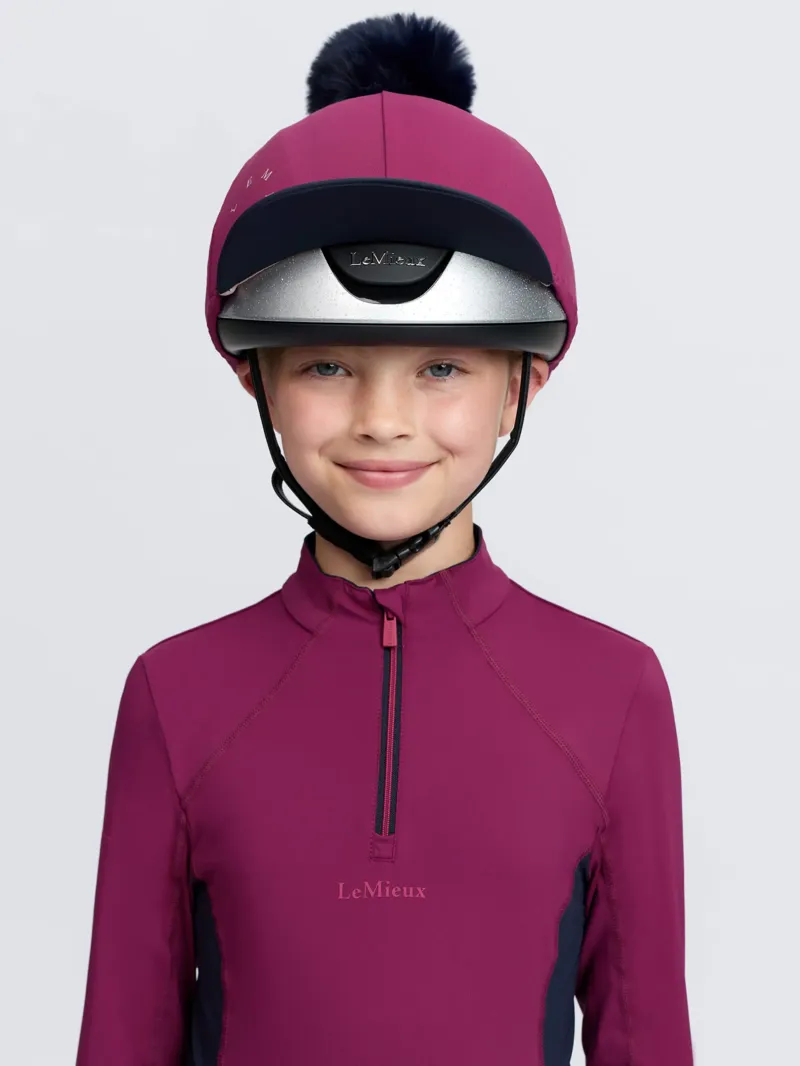 LeMieux Classique Pom Hat Silk - Blackberry