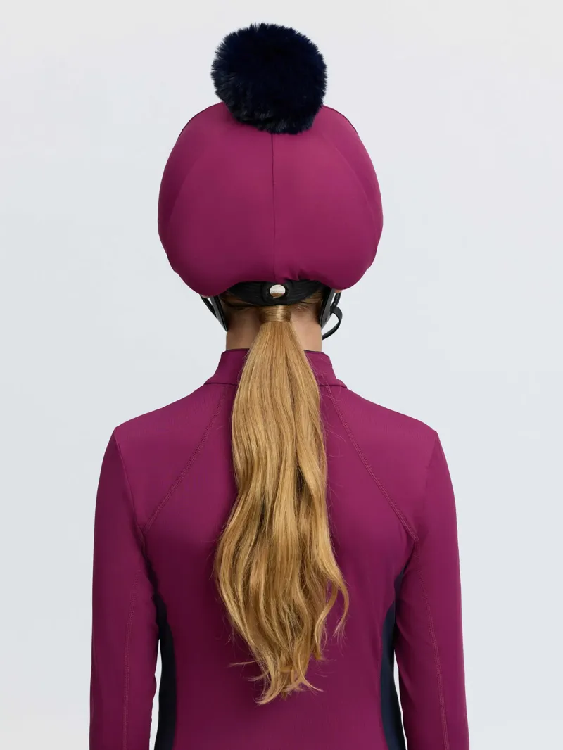 LeMieux Classique Pom Hat Silk - Blackberry-1