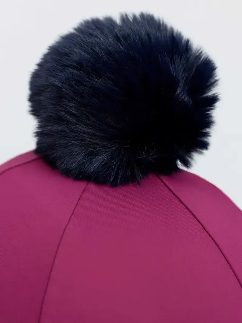 LeMieux Classique Pom Hat Silk - Blackberry-2