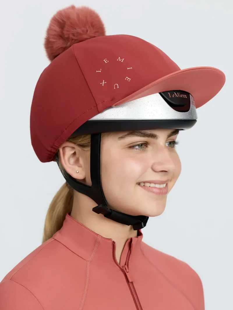 LeMieux Classique Pom Hat Silk - Russet-3