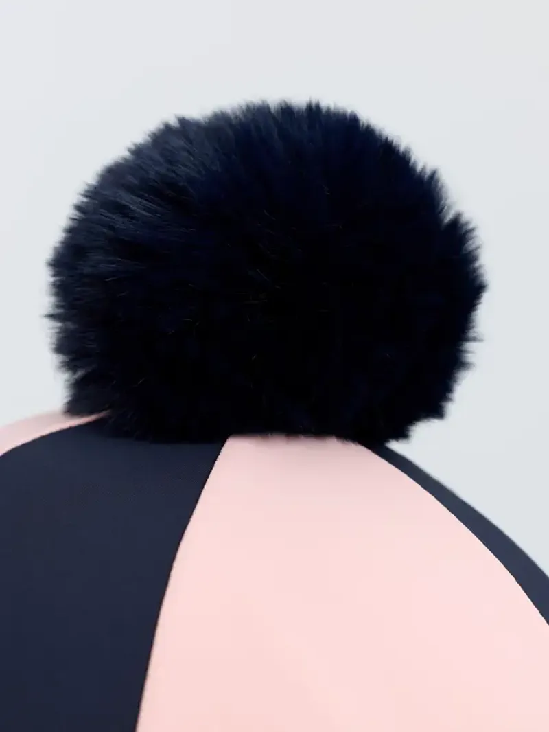 LeMieux Harlequin Hat Silk - Navy/Petal-2