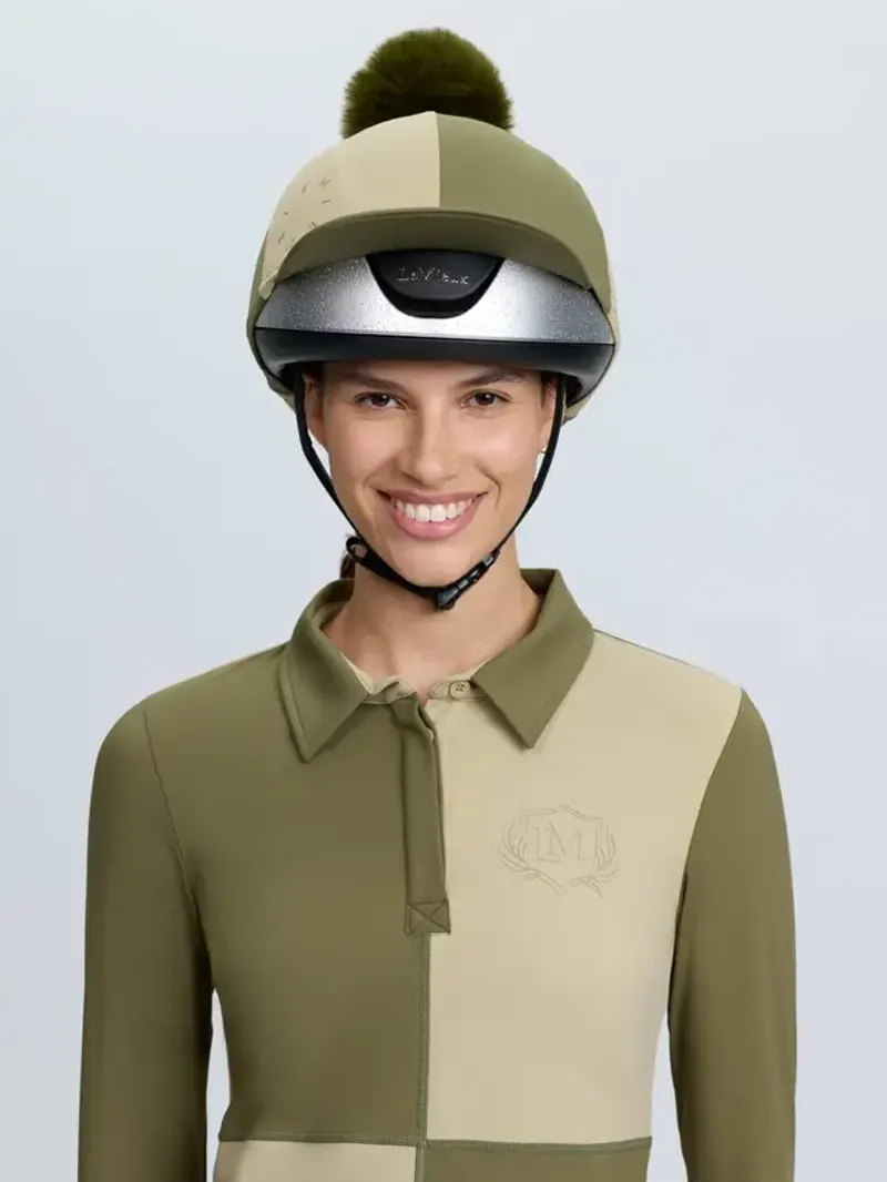 LeMieux Harlequin Hat Silk - Willow/Pear