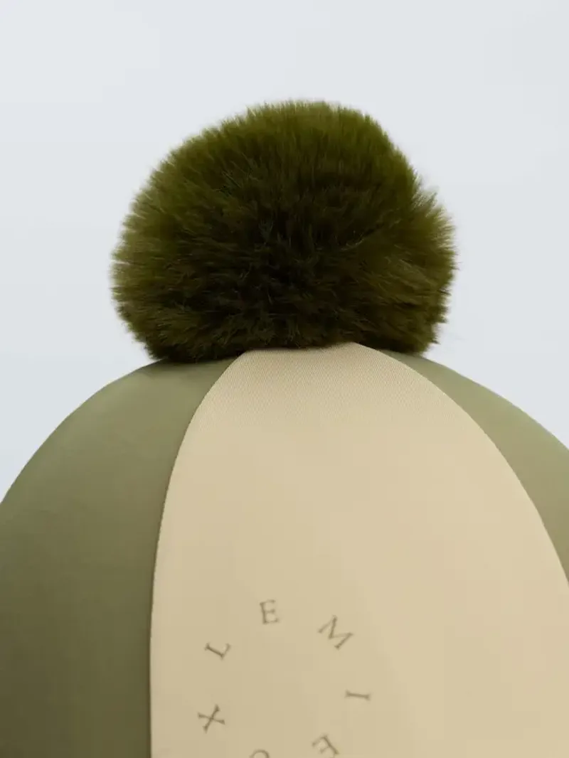 LeMieux Harlequin Hat Silk - Willow/Pear-3
