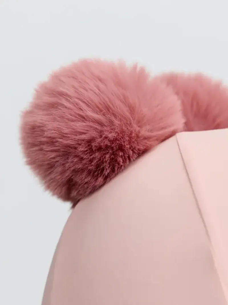 LeMieux Mini Double Pom Hat Silk - Petal-2