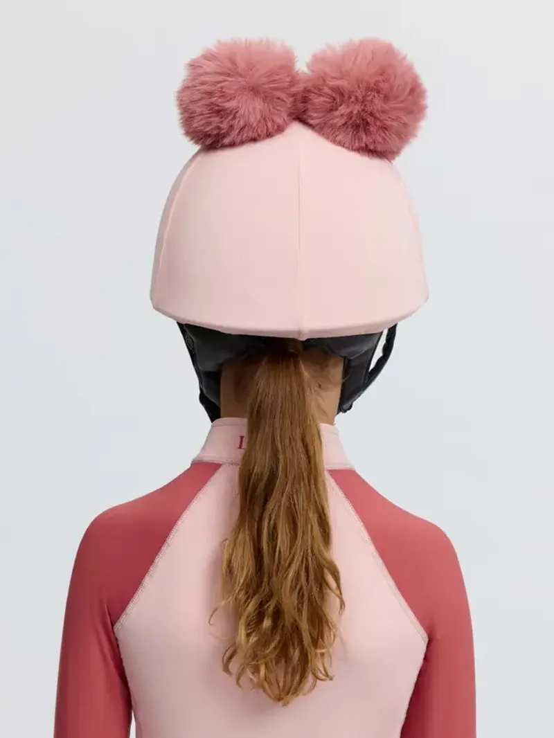 LeMieux Mini Double Pom Hat Silk - Petal-1