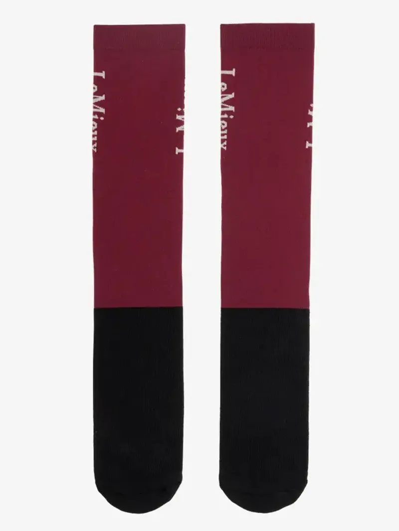 LeMieux Competition Socks 2 Pack - Blackberry Medium-1
