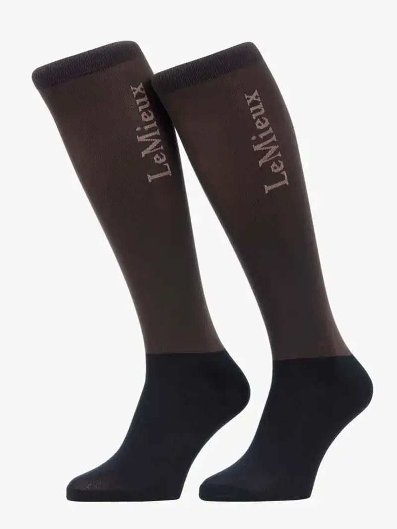 LeMieux Competition Socks 2 Pack - Cocoa Medium