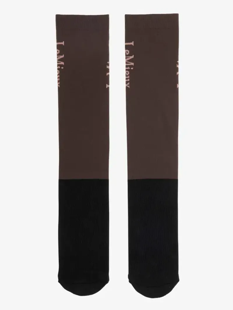 LeMieux Competition Socks 2 Pack - Cocoa Medium-1