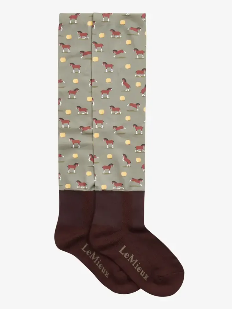 LeMieux Footsie Socks - Clydesdale/Willow Medium-1