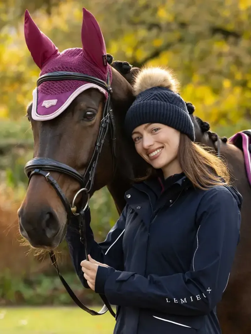 LeMieux Clara Knit Beanie - Navy-1