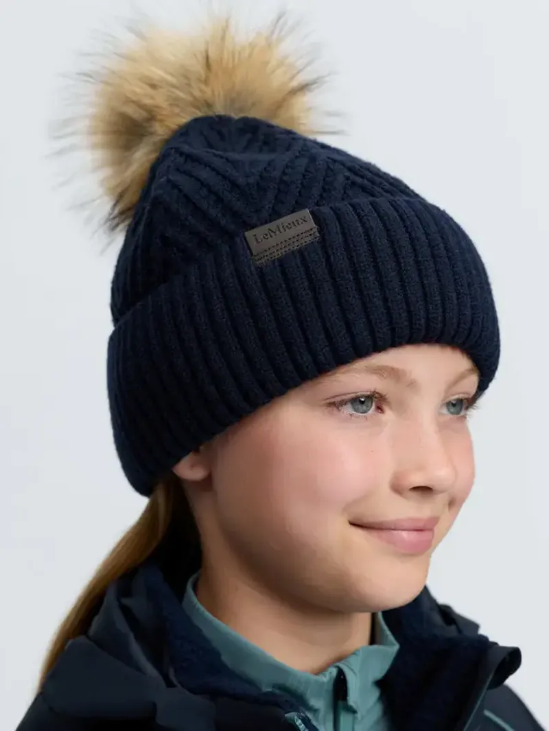 LeMieux Clara Knit Beanie - Navy-3