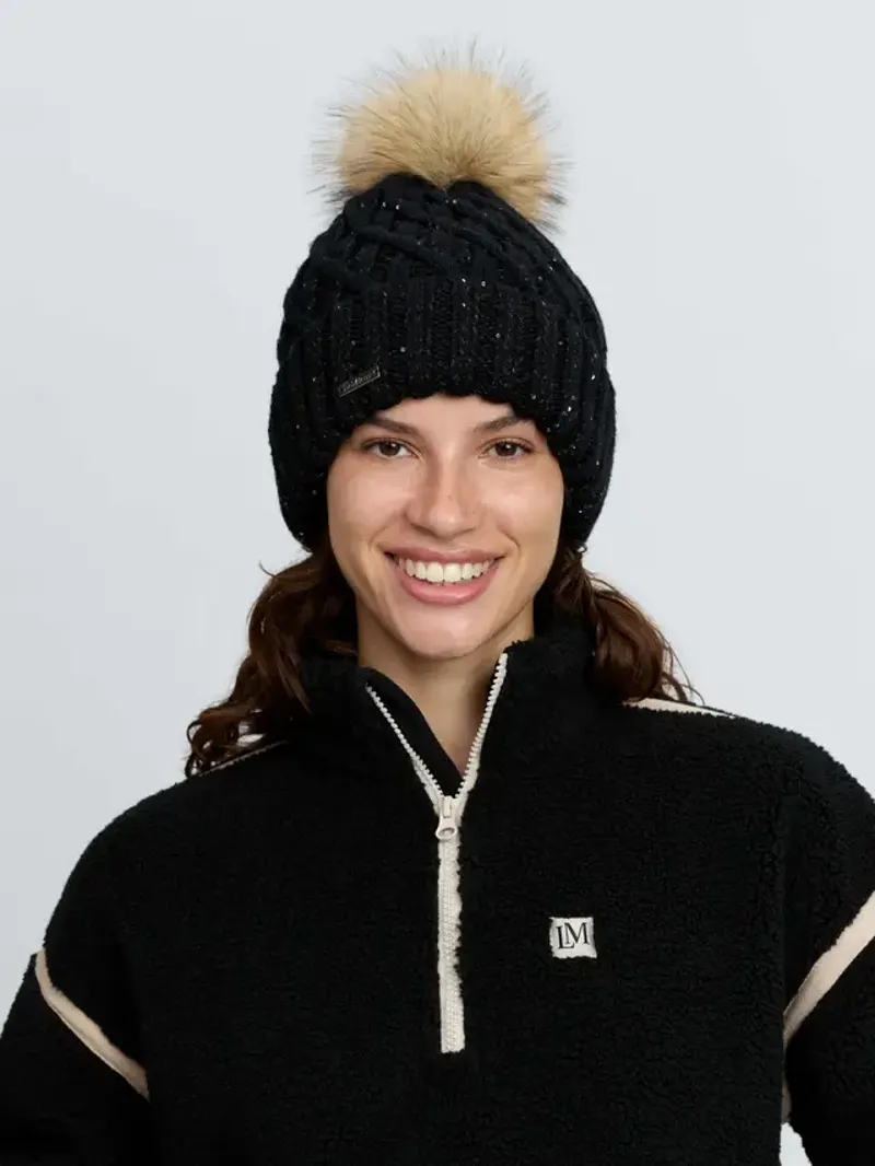 LeMieux Bernie Sequin Beanie - Black-2