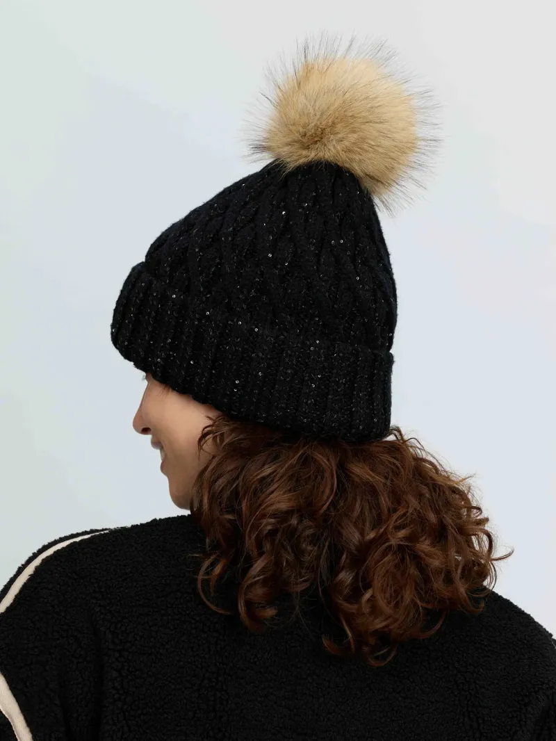 LeMieux Bernie Sequin Beanie - Black-1