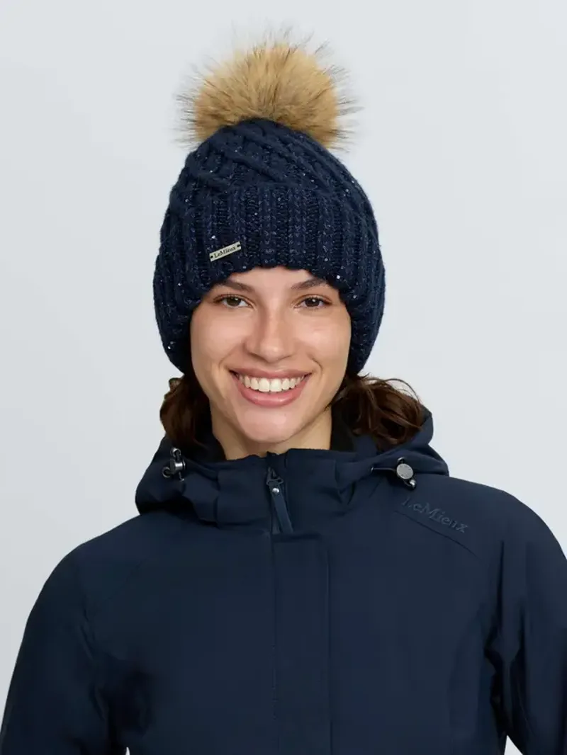 LeMieux Bernie Sequin Beanie - Navy-2