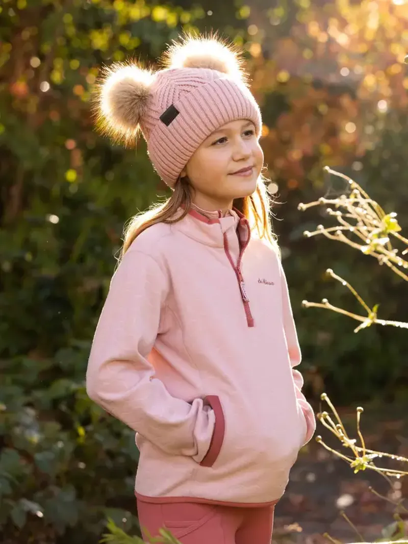 LeMieux Mini Double Pom Beanie - Petal-1
