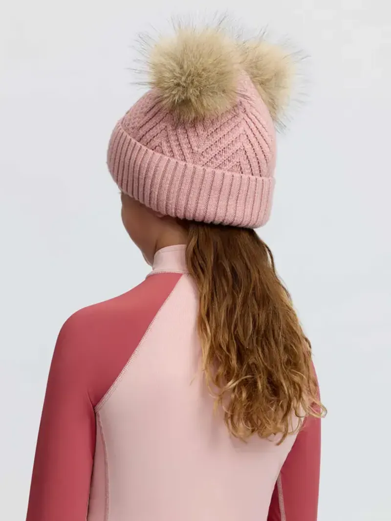 LeMieux Mini Double Pom Beanie - Petal-2