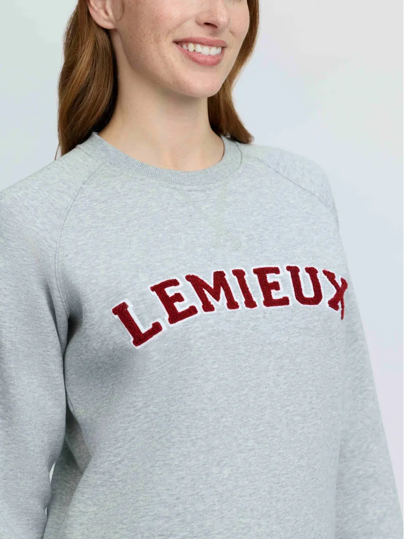 LeMieux Vida Varsity Crew Neck Sweat - Grey Marl-2