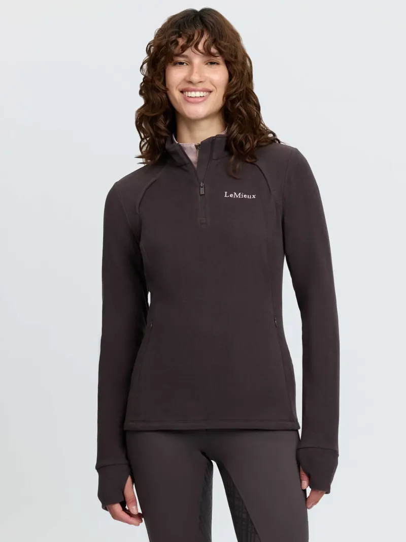 LeMieux Frances Quarter Zip Fleece - Cocoa