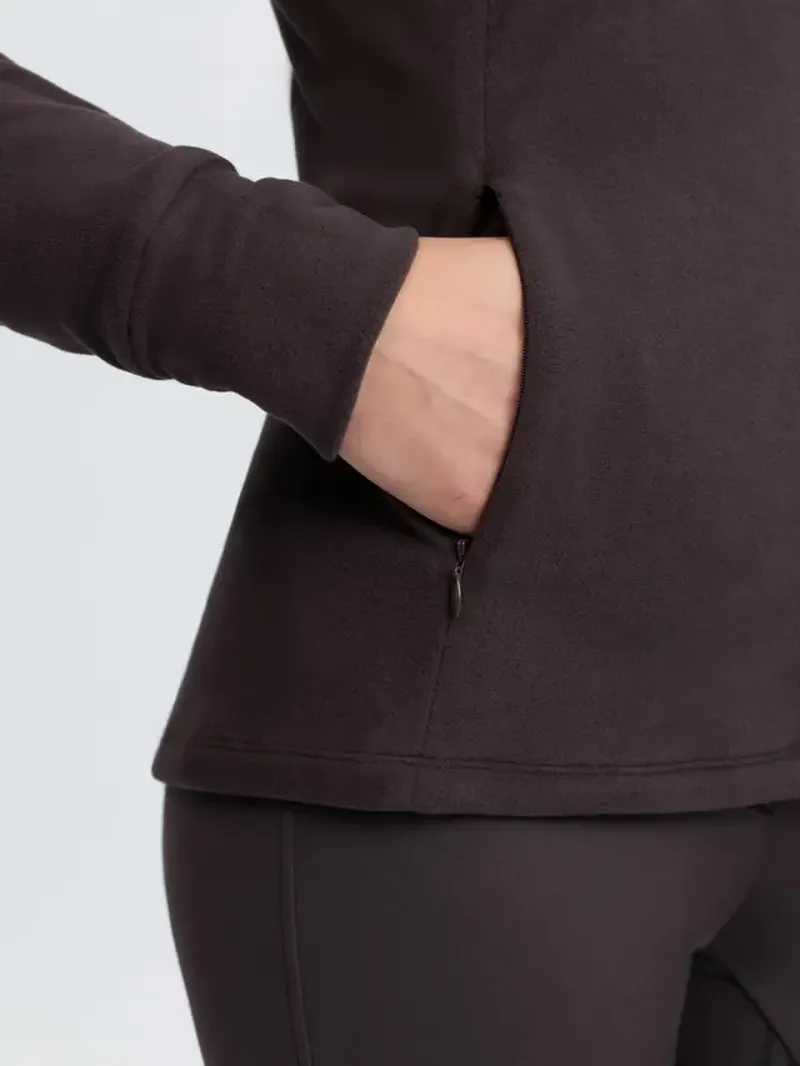 LeMieux Frances Quarter Zip Fleece - Cocoa-2
