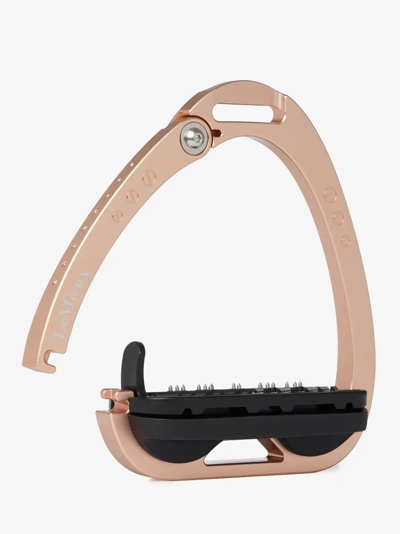 LeMieux Brilliance Vector Balance Stirrup - Rose Gold-3