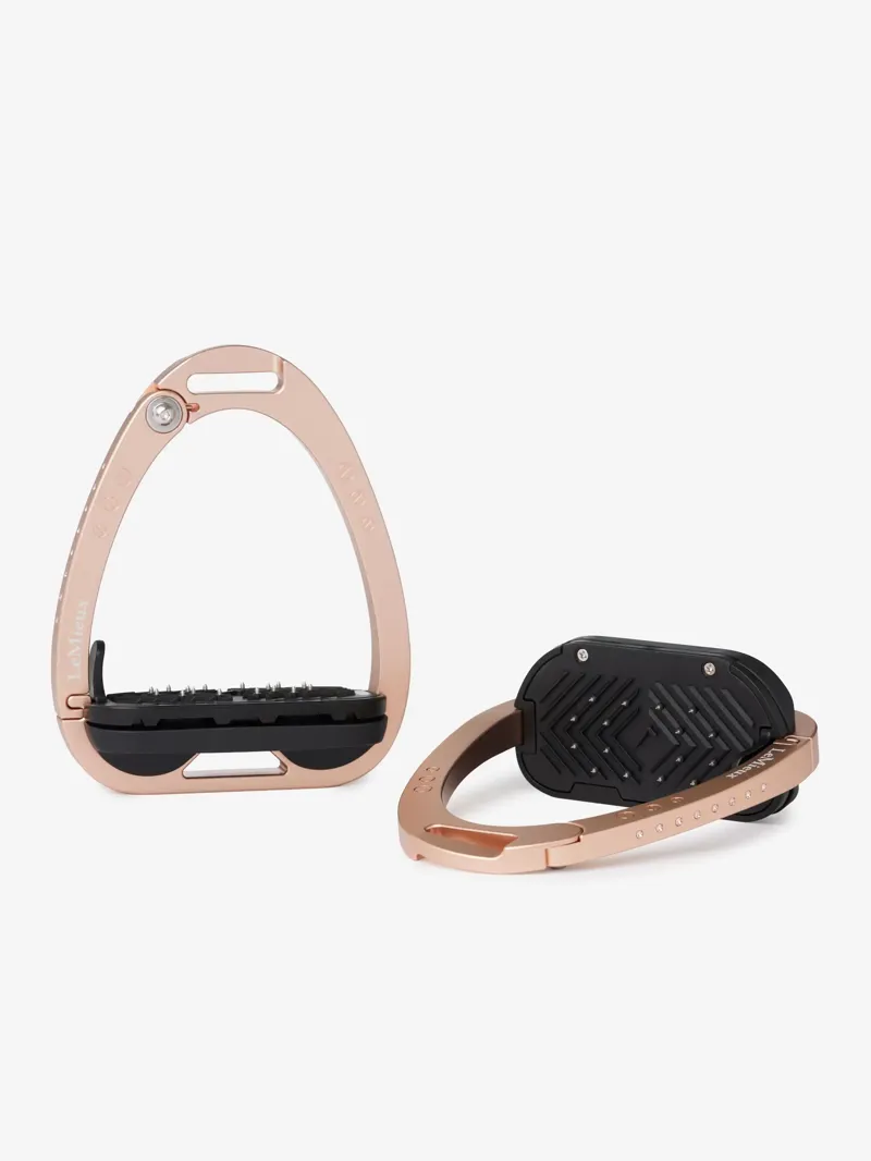 LeMieux Brilliance Vector Balance Stirrup - Rose Gold-2