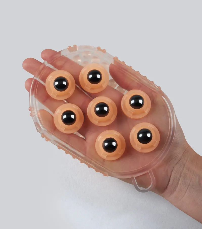 Premier Equine Magnetic Horse Massage Mitt - Amber-2