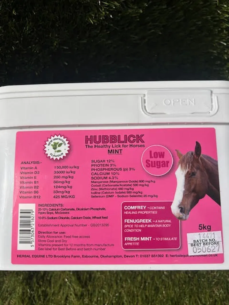 Hubblick Low Sugar Horse Lick - Mint
