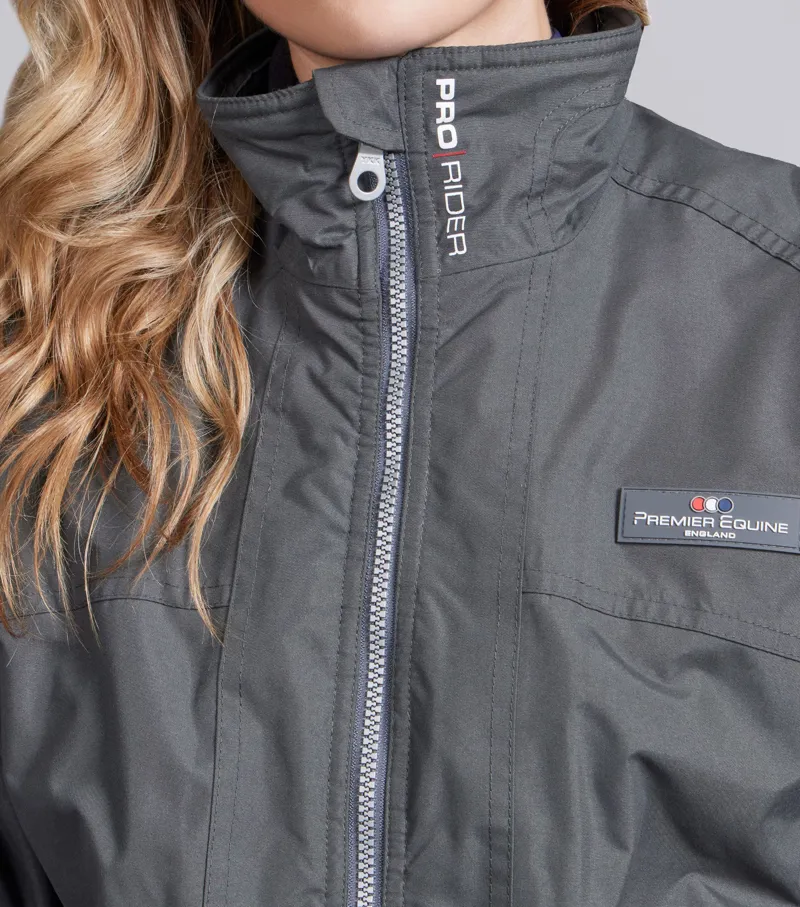 Premier Equine Pro Rider Unisex Waterproof Riding Jacket - Anthracite Grey-1