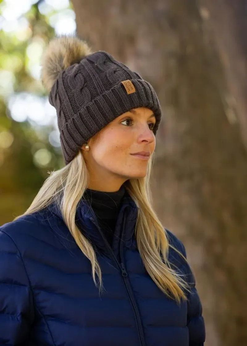Woofwear Cable Knit Beanie - Chocolate