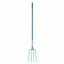 Red Gorilla Straight Handle 4-Prong Fork - Blue