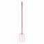 Red Gorilla Straight Handle 4-Prong Fork - Pink