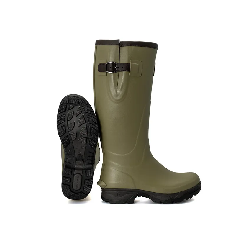 Rouchette Veneur Neo Wellington Boots - Olive - Womens-6