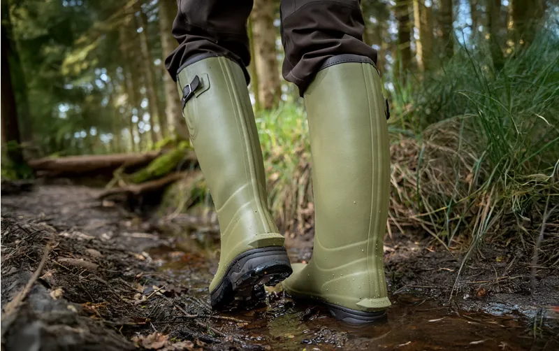 Rouchette Veneur Neo Wellington Boots - Olive - Womens-7