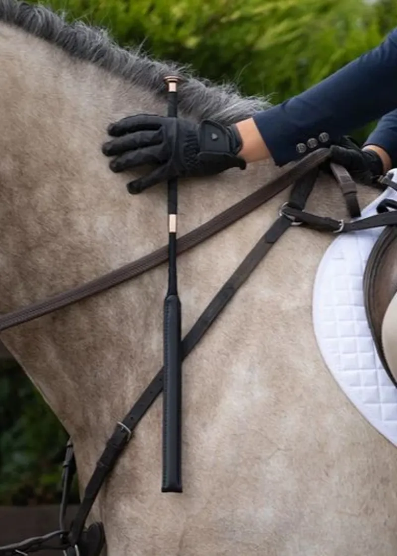 Woof Wear Pro Showjumping Bat - Black/Rose Gold