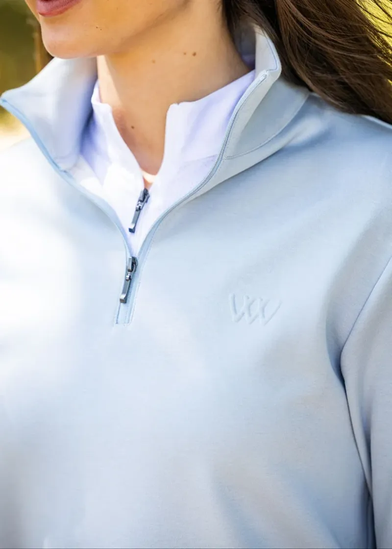 Woof Wear Ladies 1/4 Zip Fleece - Powder Blue-2