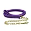 Hy Soft Webbing Lead Rein With Chain - Purple/ Black