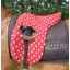 Supreme Products Ride On Dotty Fleece Saddle Cover in Rosette Red