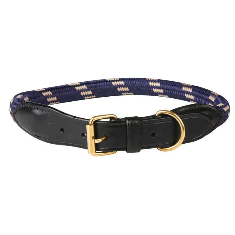 Weatherbeeta Rope/Rolled Leather Dog Collar