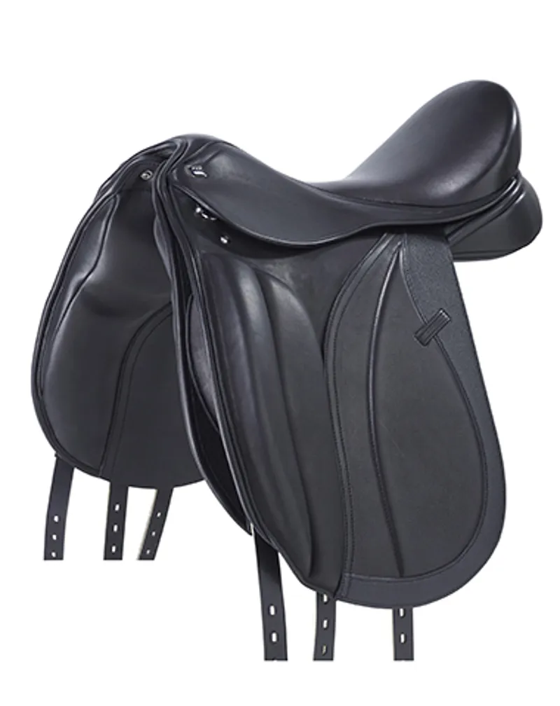 GFS Monarch Low Cantle Dressage Saddle - Black-1
