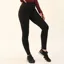 Gallop High-Waist Pocket Therma-Lock Silicone Knee Tights - Black