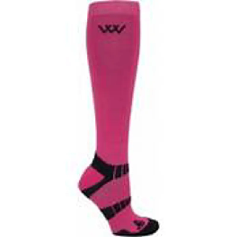 Woof Wear Winter Riding Socks -  Pink/Navy - Medium