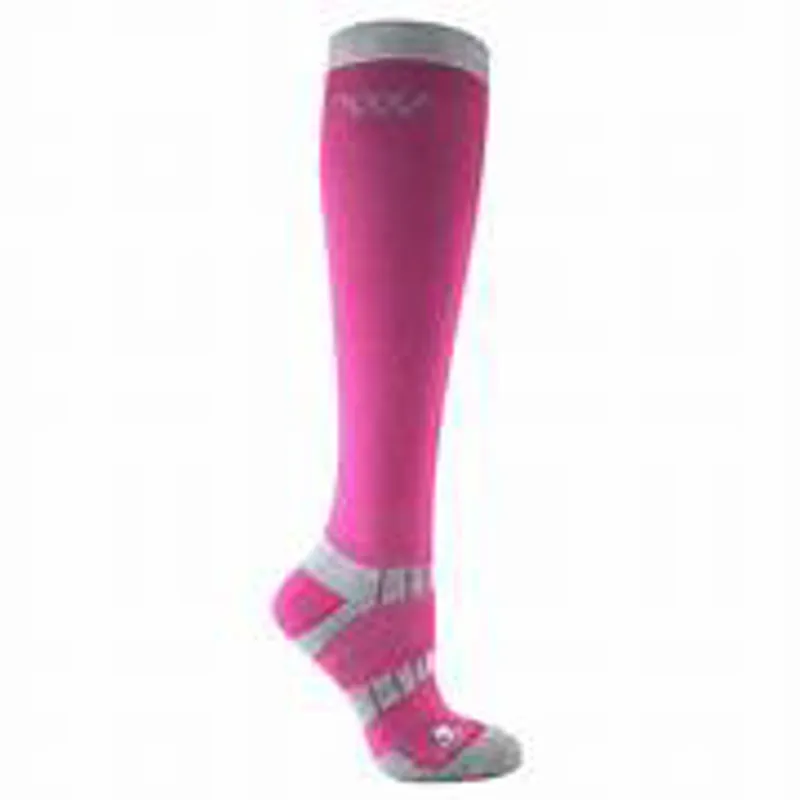 Woof Wear Winter Riding Socks Pink/Grey - Small