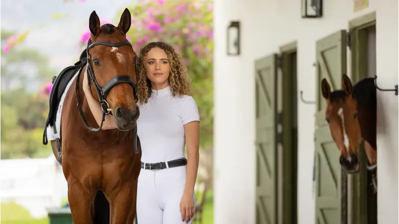 LeMieux Olivia Short Sleeve Show Shirt - White-4